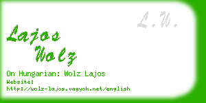 lajos wolz business card